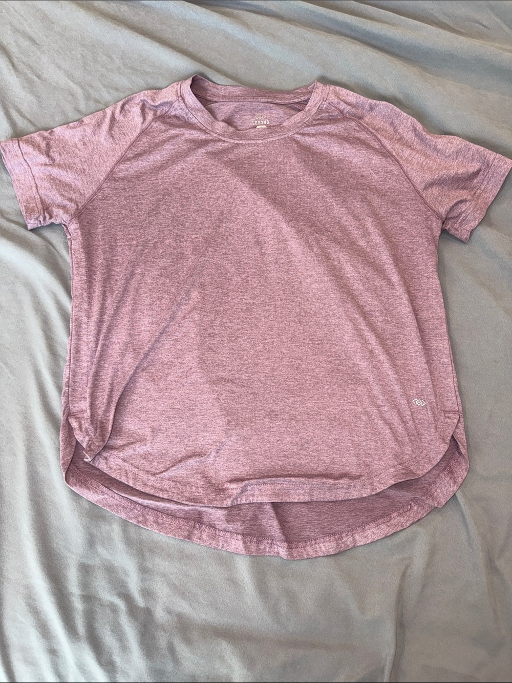 Everyday Heathered Pink/purple Short Sleeve Women's Top